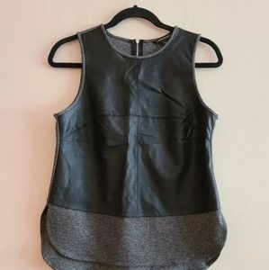 BR Faux Leather Ponte Tank Top